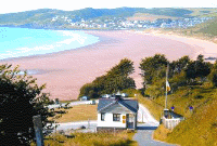 Blick auf Strand von Woolacombe